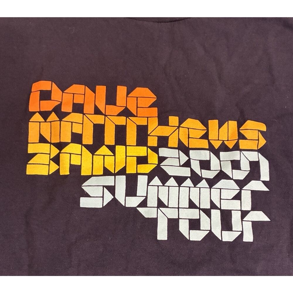 Dave Matthews Band Shirt Large 2007 Summer Tour Concert Anvil Organic Navy Blue - Picture 2 of 7